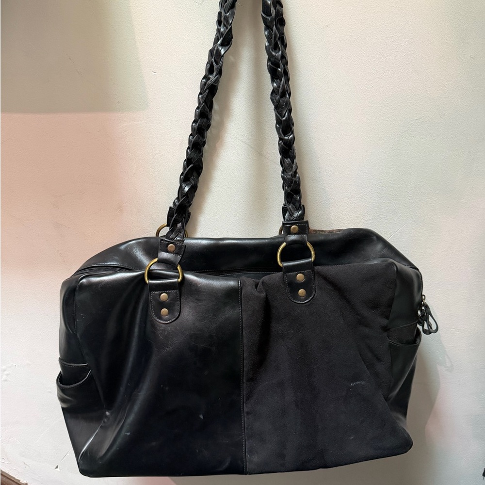 Bueno Mixed Media Patchwork Tote - image 2